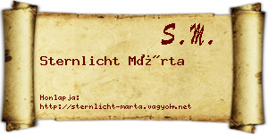 Sternlicht Márta névjegykártya